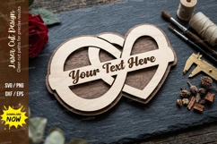 Double Heart Frame laser Cut svg Cutting file heart frame Product Image 1