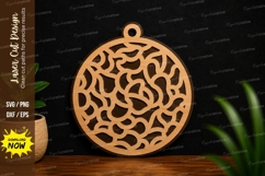 Abstract Circle Ornament Laser Cut SVG abstract ornament svg Product Image 1