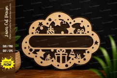 Christmas Nameplate Frame SVG Laser Cut Svg Design christmas Product Image 1