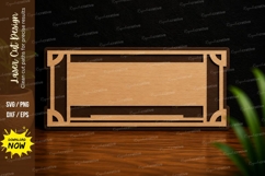 Modern Rectangle Border SVG Laser Cut Svg Design rectangle Product Image 1