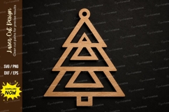 Geometric Christmas Tree SVG Laser Cut Svg Design geometric Product Image 1
