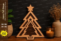 Layered Christmas Tree SVG Laser Cut Svg Design layered Product Image 1
