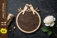 Hanging Round Frame laser Cut svg Cutting file hanging frame Product Image 1