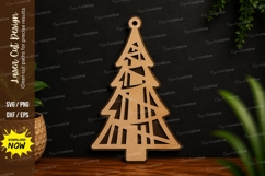 Modern Christmas Tree SVG Laser Cut Svg Design modern Product Image 1