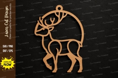 Deer Ornament SVG Laser Cut Svg Design deer ornament svg Product Image 1