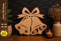 Christmas Bell Ornament SVG Laser Cut Svg Design christmas Product Image 1