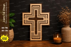 Decorative Cross Frame SVG Laser Cut Svg Design decorative Product Image 1