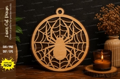 Spider Web Ornament SVG Laser Cut Svg Design spider web svg, Product Image 1