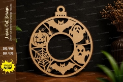 Halloween Ghost Ornament SVG Laser Cut Svg Design halloween Product Image 1