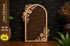 Floral Window Ornament SVG Laser Cut Svg Design floral Product Image 1