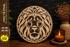 Lion Head Wall Art SVG Laser Cut Svg Design lion head svg Product Image 1