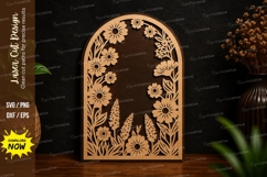 Daisy Window Frame SVG Laser Cut Svg Design daisy frame svg Product Image 1