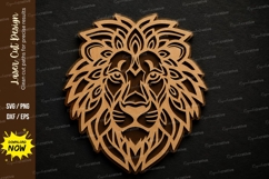 Majestic Lion Face SVG Laser Cut Svg Design lion face svg Product Image 1