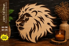 Lion Silhouette Wall Art SVG Laser Cut Svg Design lion Product Image 1
