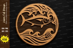 Fish Ocean Scene SVG Laser Cut Svg Design fish ocean svg Product Image 1