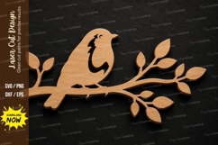 Bird Branch Wall Art SVG Laser Cut Svg Design bird branch Product Image 1