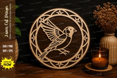 Flying Bird Mandala SVG Laser Cut Svg Design flying bird svg Product Image 1