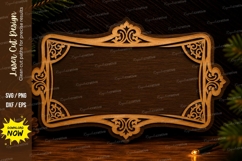 Vintage Rectangle Frame Laser Cut Svg Design vintage frame Product Image 1