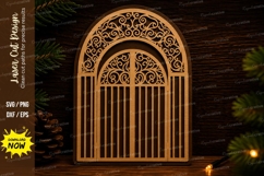 Ornate Gate Frame Laser Cut Svg Design ornate gate svg Product Image 1