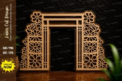Floral Arch Border Laser Cut Svg Design floral arch svg Product Image 1