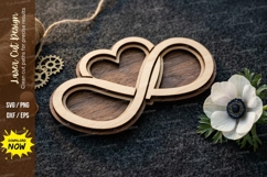 Infinity Heart Frame laser Cut svg Cutting file infinity hea Product Image 1