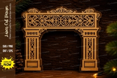 Ornate Pillar Arch Laser Cut Svg Design ornate arch svg, Product Image 1