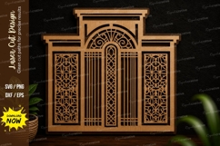 Ornate Door Frame Laser Cut Svg Design ornate door svg Product Image 1