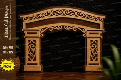 Decorative Pillar Frame Laser Cut Svg Design pillar frame Product Image 1