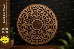 Mandala Circle Pattern Laser Cut Svg Design mandala svg Product Image 1