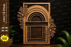 Rainbow Arch Frame Laser Cut Svg Design rainbow arch svg Product Image 1