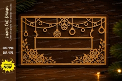 Hanging Ornament Frame Laser Cut Svg Design hanging frame Product Image 1