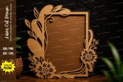 Botanical Corner Frame Laser Cut Svg Design botanical frame Product Image 1