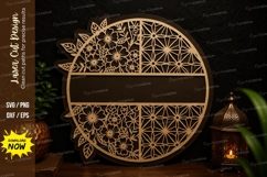 Floral Round Frame Laser Cut Svg Design floral round svg Product Image 1