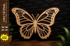 Butterfly Silhouette Laser Cut Svg Design butterfly svg Product Image 1