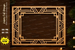 Art Deco Frame Laser Cut Svg Design art deco frame svg Product Image 1
