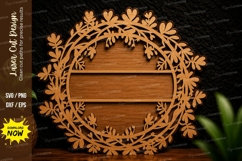 Floral Circle Frame Laser Cut Svg Design floral circle svg Product Image 1