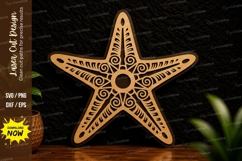 Starfish Ornament Laser Cut Svg Design starfish svg, beach Product Image 1
