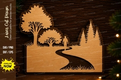 Nature Landscape Scene Laser Cut Svg Design nature landscape Product Image 1