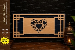 Heart Border Frame Laser Cut Svg Design heart border svg Product Image 1