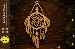 Dreamcatcher Feather Laser Cut Svg Design dreamcatcher svg Product Image 1
