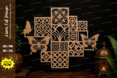 Butterfly Cross Laser Cut Svg Design butterfly cross svg Product Image 1
