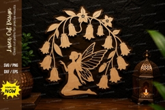 Fairy Flower Wreath Laser Cut Svg Design fairy flower svg Product Image 1