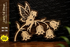 Fairy Bell Branch Laser Cut Svg Design fairy bell svg, fairy Product Image 1