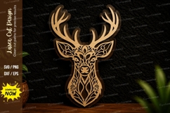 Ornamental Deer Head Laser Cut Svg Design ornamental deer Product Image 1