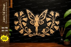 Fairy Floral Wings Laser Cut Svg Design fairy floral svg Product Image 1