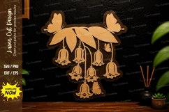 Hanging Bell Flowers Laser Cut Svg Design bell flower svg Product Image 1