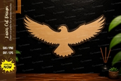 Flying Eagle Wall Art Laser Cut Svg Design flying eagle svg Product Image 1