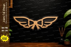 Fantasy Wings Symbol Laser Cut Svg Design fantasy wings svg Product Image 1