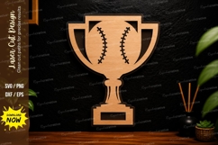 Baseball Trophy Cup Laser Cut Svg Design baseball trophy svg Product Image 1