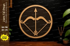 Archery Bow Symbol Laser Cut Svg Design archery bow svg, bow Product Image 1